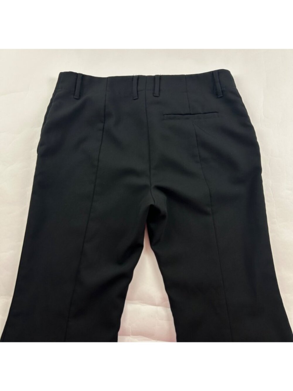 Weekday Black Dahna High Rise Split Flare Trouser Pant EU 40 US 10 - Picture 7 of 8